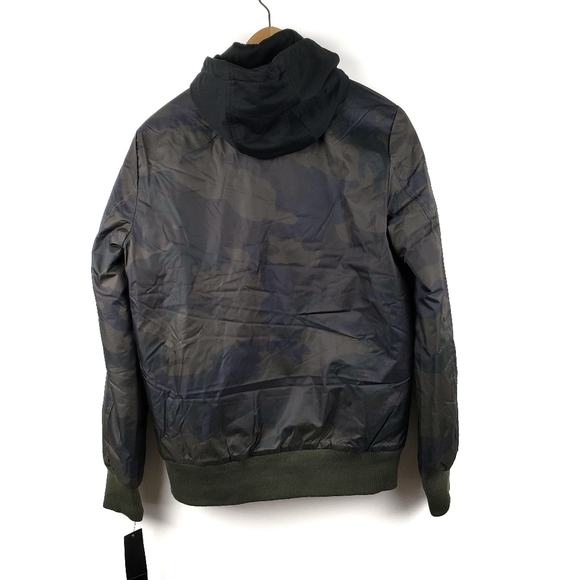 XRAY Jeans Olive Camo Embellished Flight Jacket - Picture 8 of 9